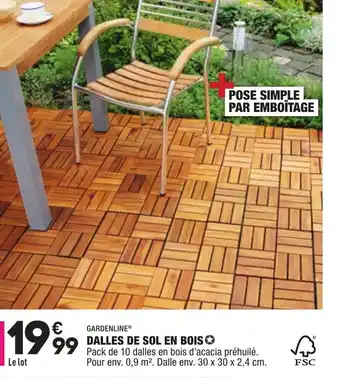 Dalles De Sol en Bois