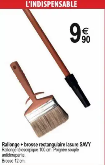 Tridôme Rallonge + brosse rectangulaire lasure SAVY offre