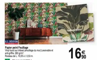 Tridôme Papier peint feuillage offre