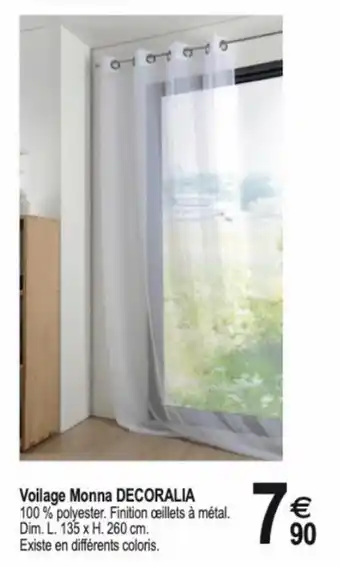Voilage monna DECORALIA