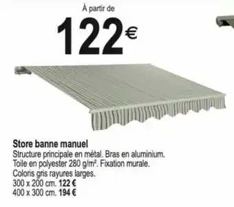 Tridôme Store banne manuel offre