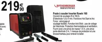 Poste à souder inverter rowin 160