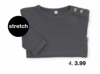 Zeeman Tee-shirt nouveau-né en matière côtelée offre