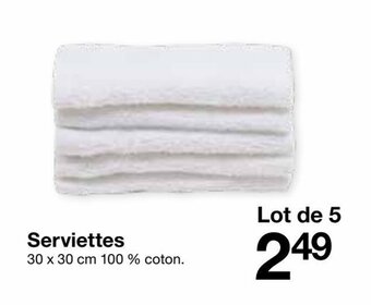 Zeeman Serviettes offre