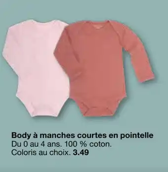 Zeeman Body à manches courtes en pointelle offre