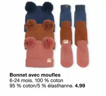 Zeeman Bonnet avec moufles offre