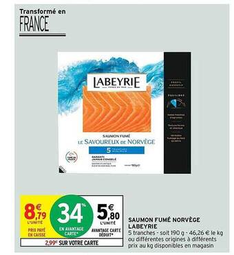 Intermarché Express Saumon fumé norvège labeyrie offre