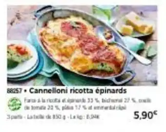 Thiriet Cannelloni ricotta épinards offre