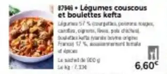Thiriet Légumes couscous et boulettes kefta offre