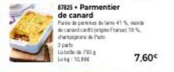 Thiriet Parmentier de canard offre