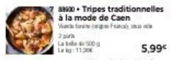 Thiriet Tripes traditionnelles à la mode de caen offre
