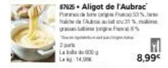 Thiriet Aligot de l'aubrac offre