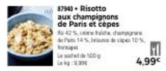Thiriet Risotto aux champignons de paris et cèpes offre