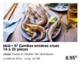 Thiriet Gambas entières crues offre