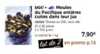 Thiriet Moules du pacifique entières cuites dans leur jus offre