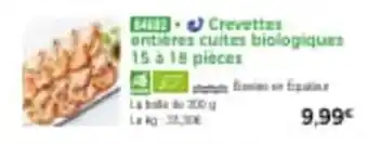 Thiriet Crevettes entières cuites biologiques offre