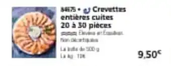 Thiriet Crevettes entières cuites offre
