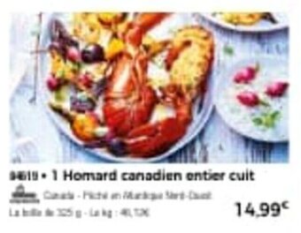 Thiriet 1 homard canadien entier cuit offre