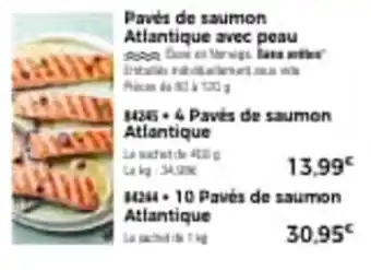 Thiriet Pavés de saumon atlantique avec peau offre