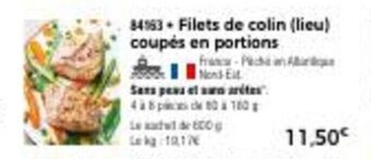 Thiriet Filets de colin (lieu) coupés en portions offre