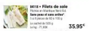 Thiriet Filets de sole offre