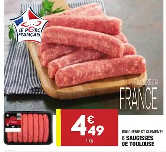 ALDI 8 Saucisses De Toulouse offre