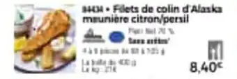 Thiriet Filets de colin d'alaska meunière citron/persil offre