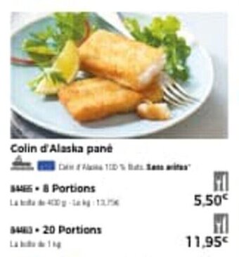 Thiriet Colin d'alaska pané offre