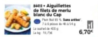 Thiriet Aiguillettes de filets de merlu blanc du cap offre