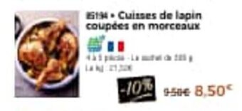 Thiriet Cuisses de lapin coupées en morceaux offre