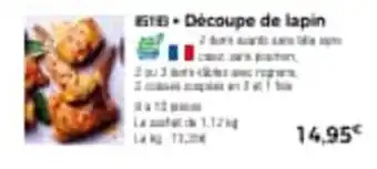 Thiriet Découpe de lapin offre