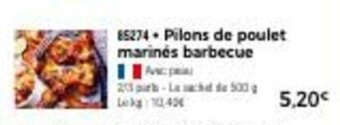 Thiriet Pilons de poulet marinés barbecue offre