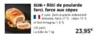 Rôti de poularde farci