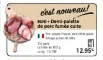 Thiriet Demi-palette de porc fumée cuite offre