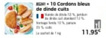 Thiriet 10 cordons bleus de dinde cuits offre