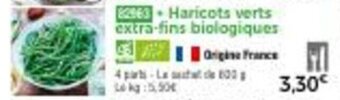 Thiriet Haricots verts extra-fins biologiques offre