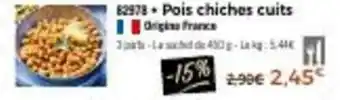 Thiriet Pois chiches cuits offre