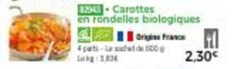 Thiriet Carottes en rondelles biologiques offre