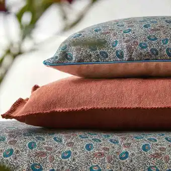 Housse de coussin anusha vert de gris