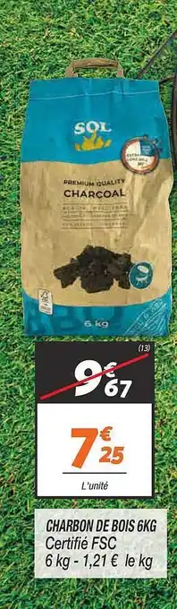 Netto Charbon de bois 6 kg offre