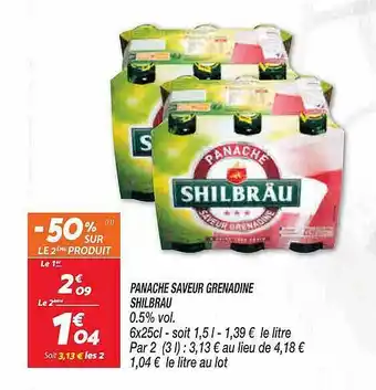 Netto Panaché saveur grenadine shilbrau offre