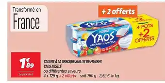 Netto Yaourt à la grecque sur lit de fraise yaos nestlé offre