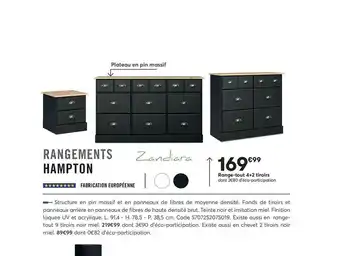 BUT Range-tout 4+2 Tiroirs Hampton offre