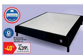 Conforama Somier Tapissier étoile offre