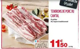 Grand Frais Tendrons De Porc Du Cantal offre