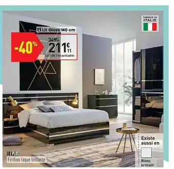 Conforama Lit Glass 140 Cm offre