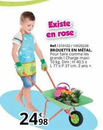 Maxi Toys Brouette En Métal offre