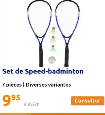 Action Set d Speed-Badminton 7 pièces offre