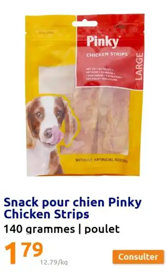 Action Snack Pour Chien Pinky Chicken Strips offre