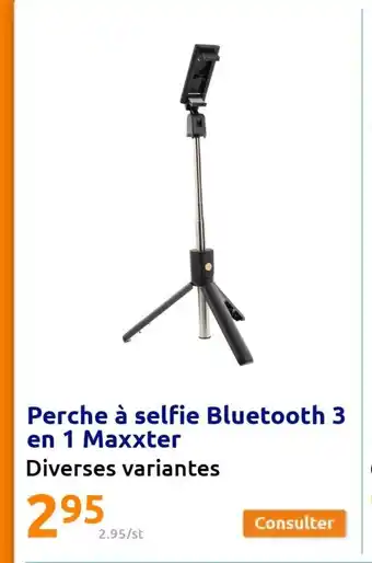 Action Perche à Selfie Bluetooth 3 En 1 Maxxter offre